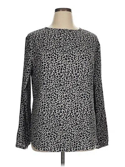 Pre-owned Ann Taylor Long Sleeve Blouse In Black