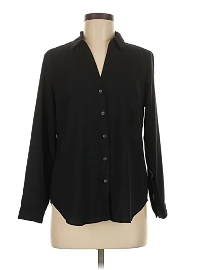 Pre-owned Ann Taylor Long Sleeve Blouse In Black
