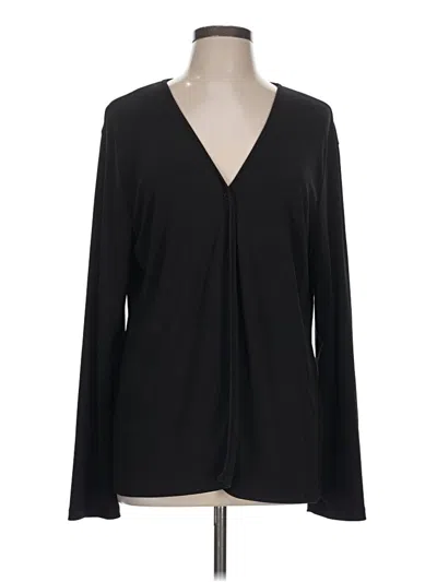 Pre-owned Ann Taylor Long Sleeve Blouse In Black