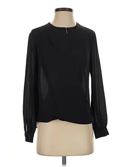 Pre-owned Ann Taylor Long Sleeve Blouse In Black