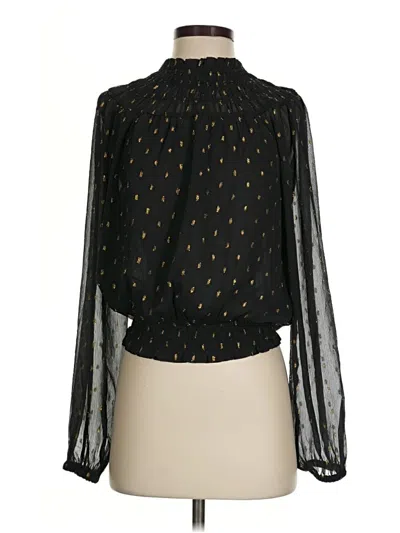 Pre-owned Ann Taylor Long Sleeve Blouse In Black
