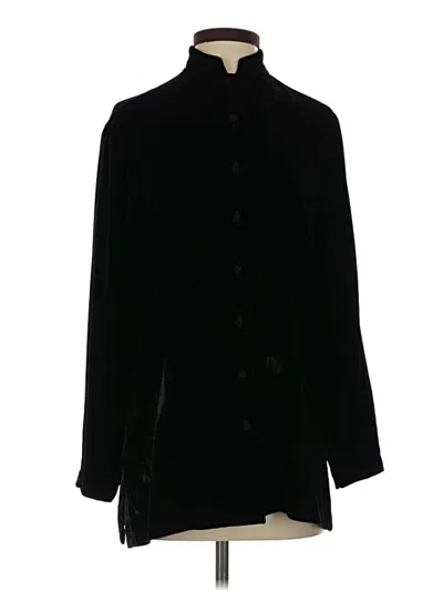 Pre-owned Ann Taylor Long Sleeve Blouse In Black
