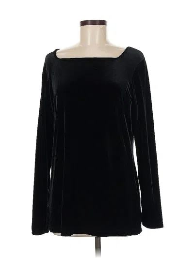 Pre-owned Ann Taylor Long Sleeve Blouse In Black