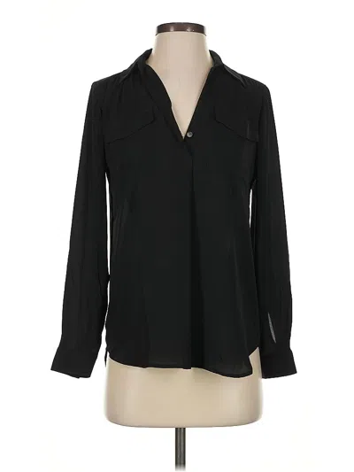 Pre-owned Ann Taylor Long Sleeve Blouse In Black