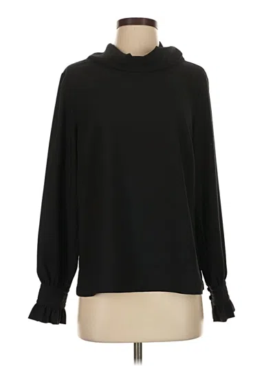 Pre-owned Ann Taylor Long Sleeve Blouse In Black