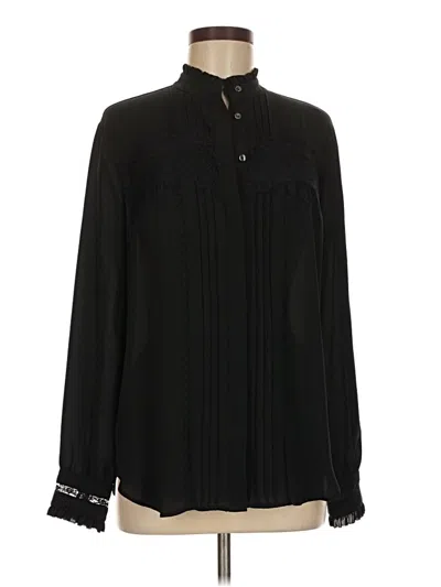 Pre-owned Ann Taylor Long Sleeve Blouse In Black