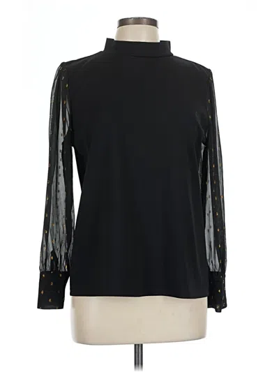 Pre-owned Ann Taylor Long Sleeve Blouse In Black