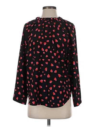 Pre-owned Ann Taylor Long Sleeve Blouse In Black