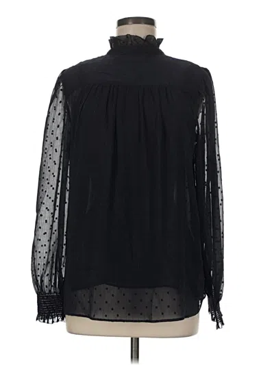 Pre-owned Ann Taylor Long Sleeve Blouse In Black