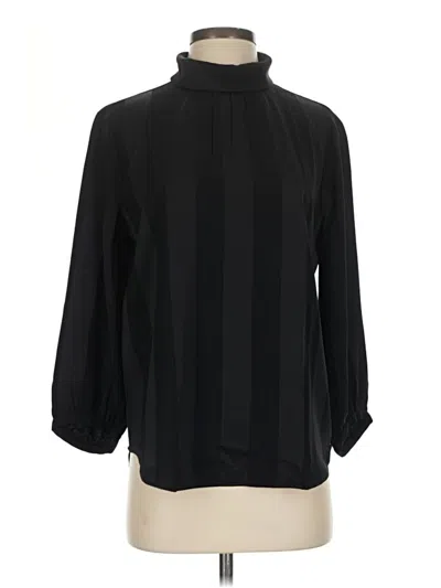 Pre-owned Ann Taylor Long Sleeve Blouse In Black