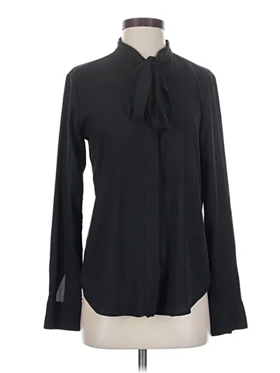 Pre-owned Ann Taylor Long Sleeve Blouse In Black