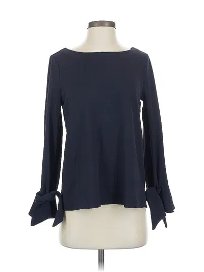 Pre-owned Ann Taylor Long Sleeve Blouse In Blue