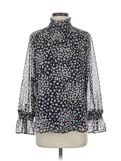 Pre-owned Ann Taylor Long Sleeve Blouse In Blue