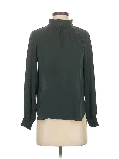 Pre-owned Ann Taylor Long Sleeve Blouse In Blue