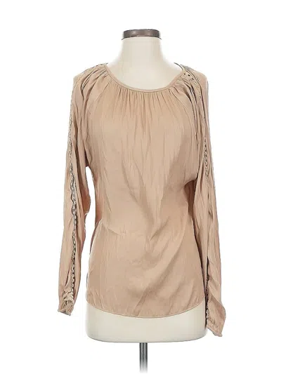 Pre-owned Ann Taylor Long Sleeve Blouse In Brown