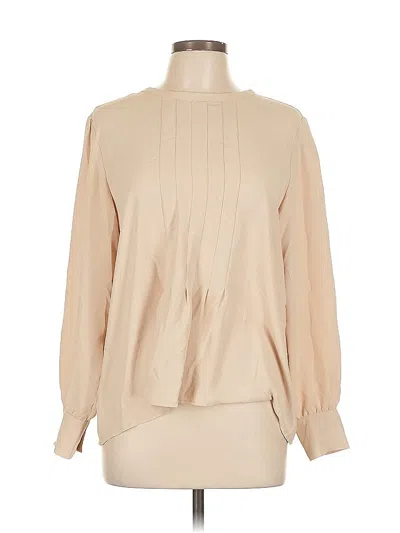 Pre-owned Ann Taylor Long Sleeve Blouse In Brown