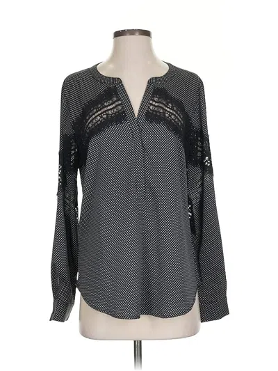 Pre-owned Ann Taylor Long Sleeve Blouse In Gray