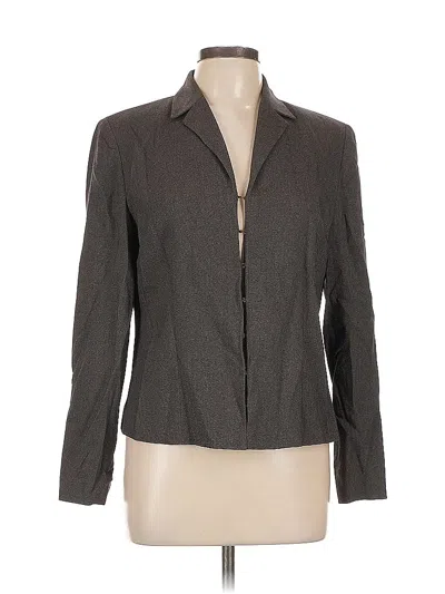 Pre-owned Ann Taylor Long Sleeve Blouse In Gray