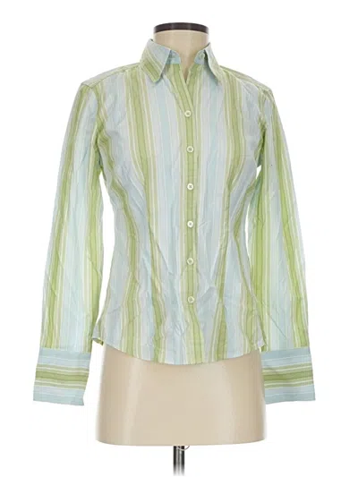 Pre-owned Ann Taylor Long Sleeve Blouse In Green