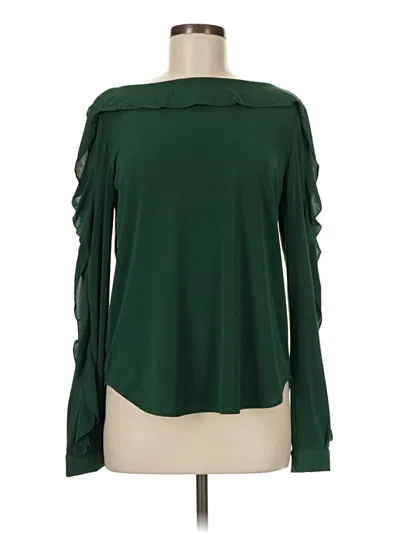 Pre-owned Ann Taylor Long Sleeve Blouse In Green