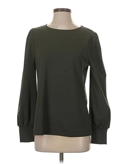 Pre-owned Ann Taylor Long Sleeve Blouse In Green