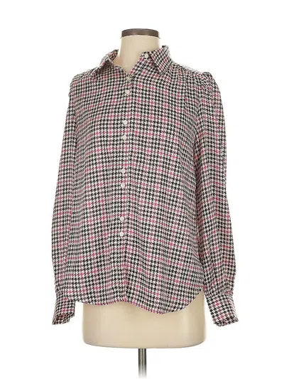 Pre-owned Ann Taylor Long Sleeve Blouse In Pink