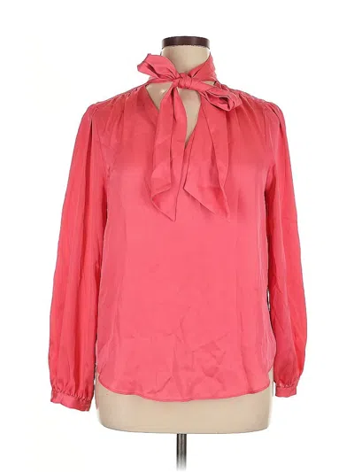 Pre-owned Ann Taylor Long Sleeve Blouse In Pink