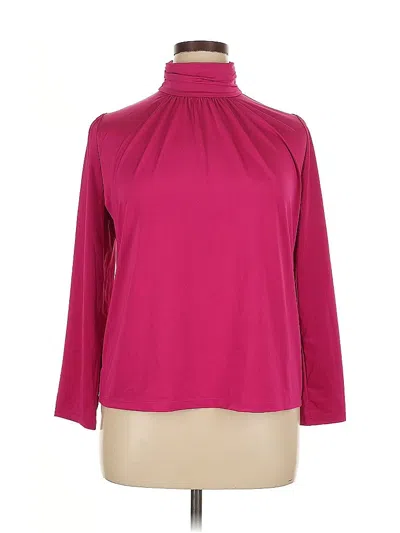 Pre-owned Ann Taylor Long Sleeve Blouse In Pink