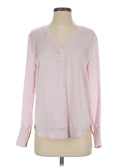 Ann Taylor Long Sleeve Blouse In Pink