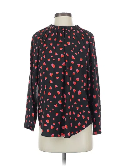 Pre-owned Ann Taylor Long Sleeve Blouse In Red