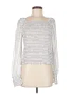 Ann Taylor Long Sleeve Blouse In Gray
