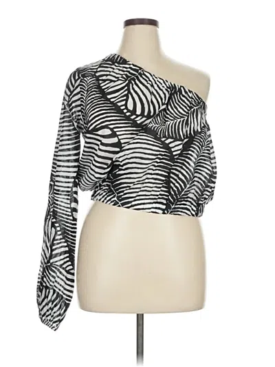 Ann Taylor Long Sleeve Blouse In Black