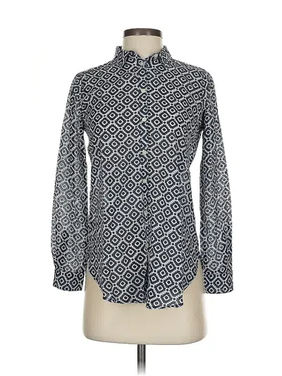 Pre-owned Ann Taylor Long Sleeve Button Down Shirt In Blue