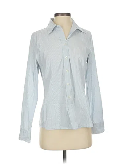 Pre-owned Ann Taylor Long Sleeve Button Down Shirt In Blue