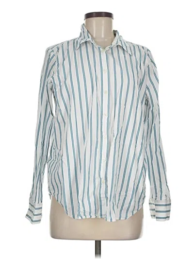 Pre-owned Ann Taylor Long Sleeve Button Down Shirt In Blue