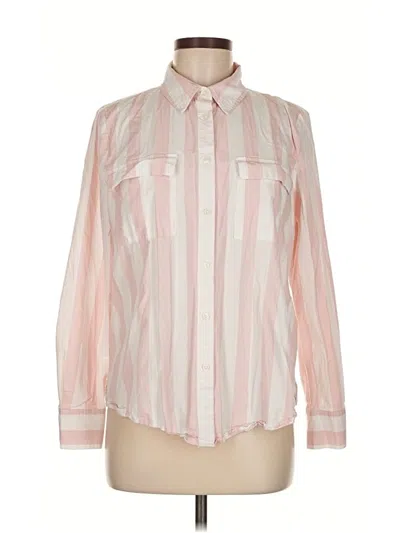 Pre-owned Ann Taylor Long Sleeve Button Down Shirt In Pink