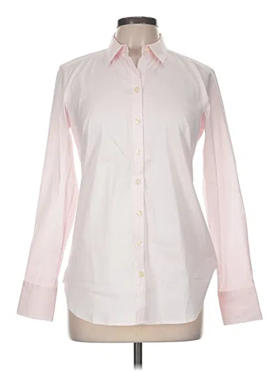 Pre-owned Ann Taylor Long Sleeve Button Down Shirt In Pink