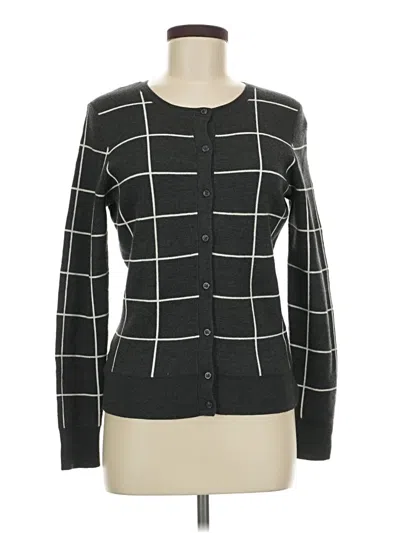 Pre-owned Ann Taylor Long Sleeve Henley Shirt In Black
