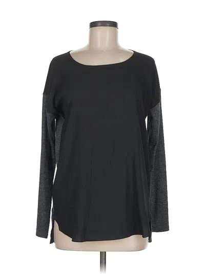 Pre-owned Ann Taylor Long Sleeve T-shirt In Black