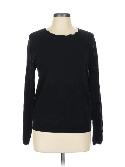 Pre-owned Ann Taylor Long Sleeve T-shirt In Black