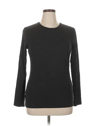 Pre-owned Ann Taylor Long Sleeve T-shirt In Black