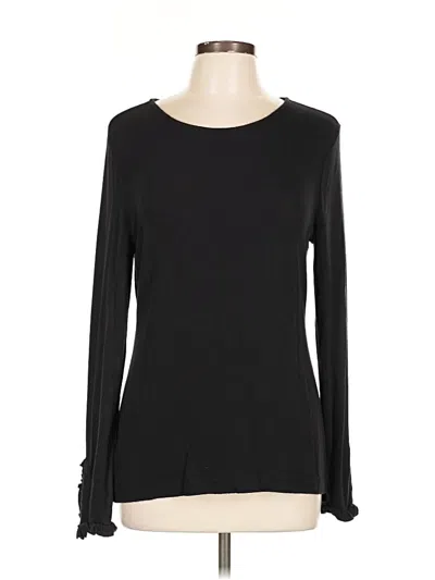 Pre-owned Ann Taylor Long Sleeve T-shirt In Black