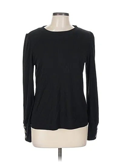 Pre-owned Ann Taylor Long Sleeve T-shirt In Black