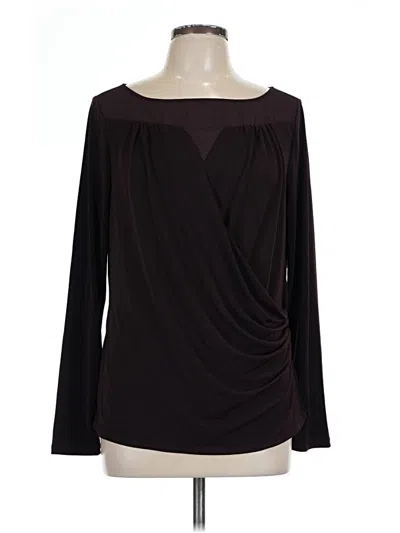 Pre-owned Ann Taylor Long Sleeve T-shirt In Black