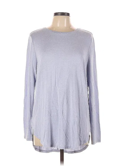 Pre-owned Ann Taylor Long Sleeve T-shirt In Blue