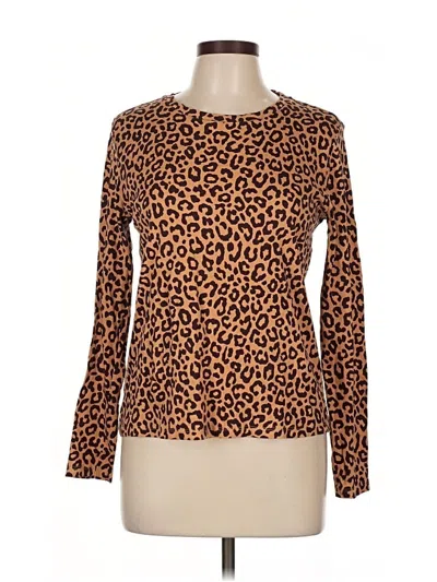 Pre-owned Ann Taylor Long Sleeve T-shirt In Brown