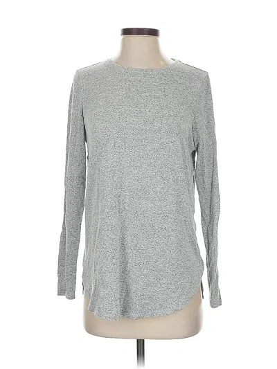 Pre-owned Ann Taylor Long Sleeve T-shirt In Gray