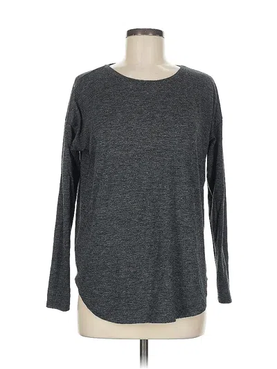 Pre-owned Ann Taylor Long Sleeve T-shirt In Gray
