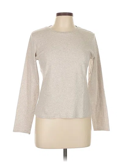 Pre-owned Ann Taylor Long Sleeve T-shirt In Gray