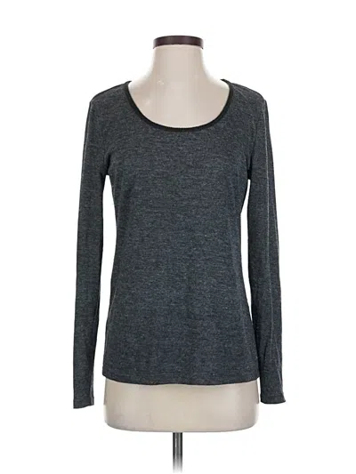 Pre-owned Ann Taylor Long Sleeve T-shirt In Gray